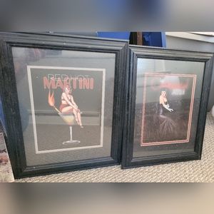 2 Framed Pinup Girl Prints